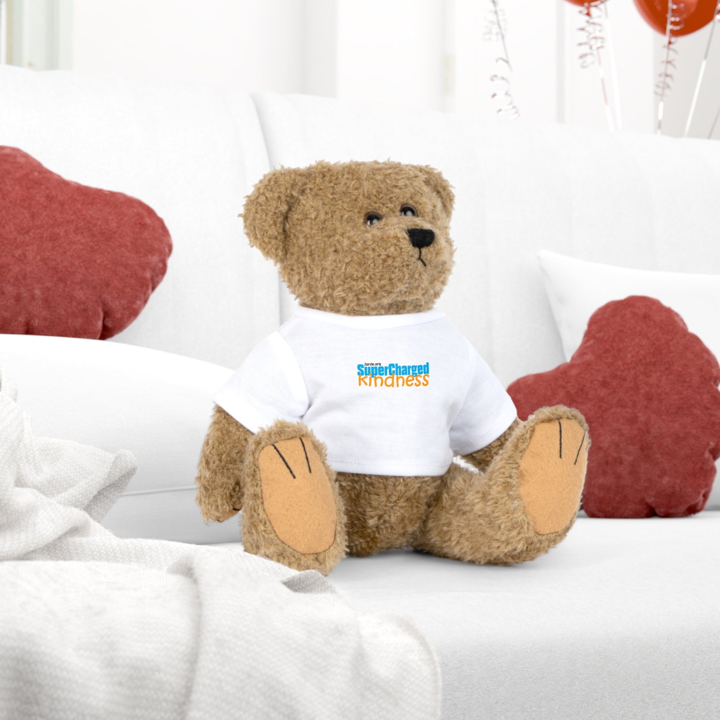 Kindness Plush Toy with T-Shirt - Cute Gift for Kids, Comforting Buddy, Birthday, Holiday, Encouragement