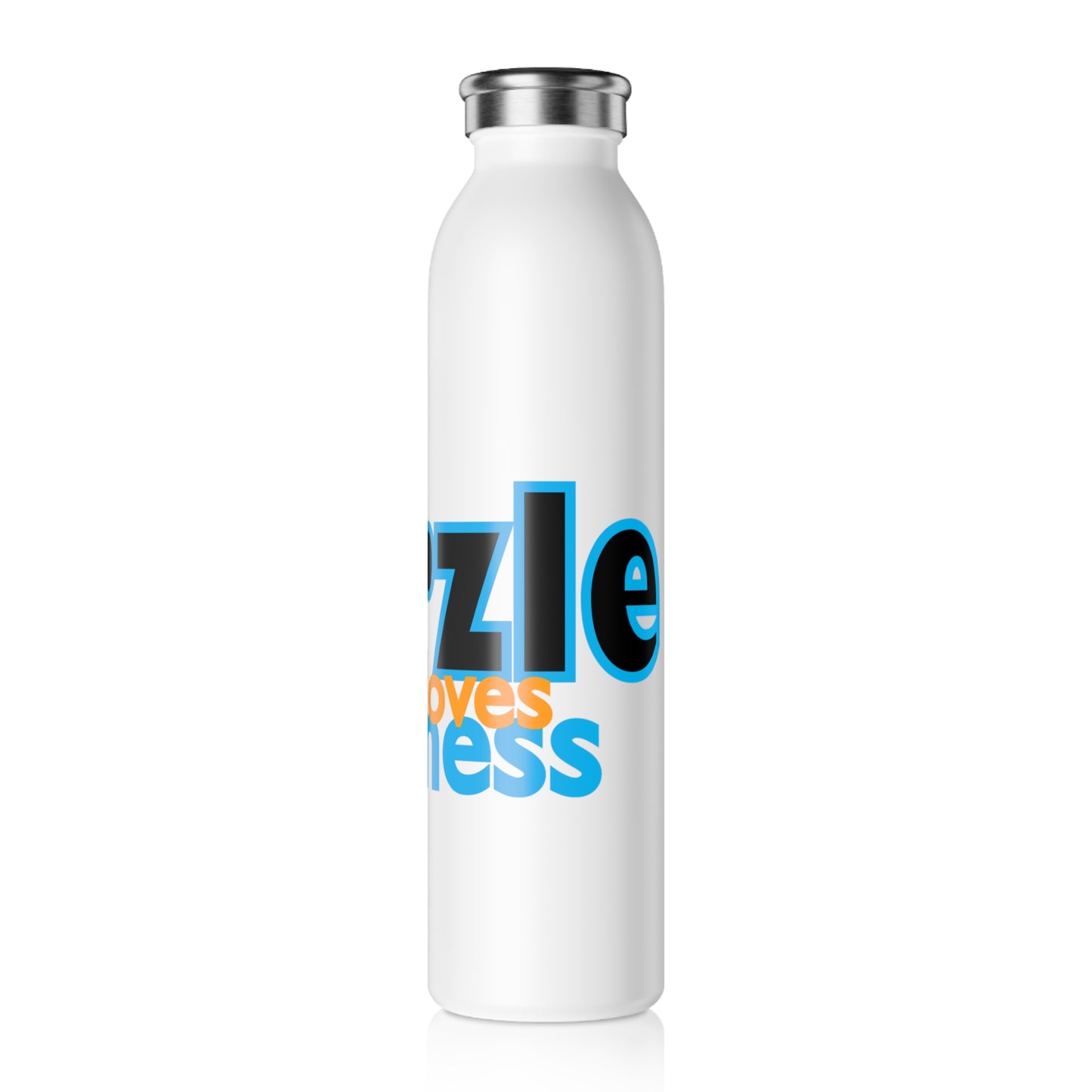 Slim Water Bottle — 'Zorzle' Love & Kindness Logo Stainless Steel Bottle