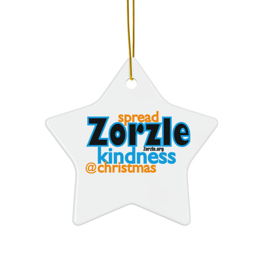 Kindness Spread Ceramic Ornament - Star Shape, Holiday Decor