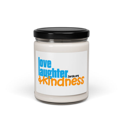 Kindness Soy Candle — 'Love Laughter Kindness' 9oz Scented Jar