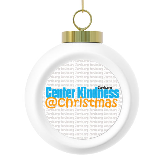 Christmas Ball Ornament, Holiday Decor, Personalized Gift, Tree Decoration, Center Kindness, Festive Ornament