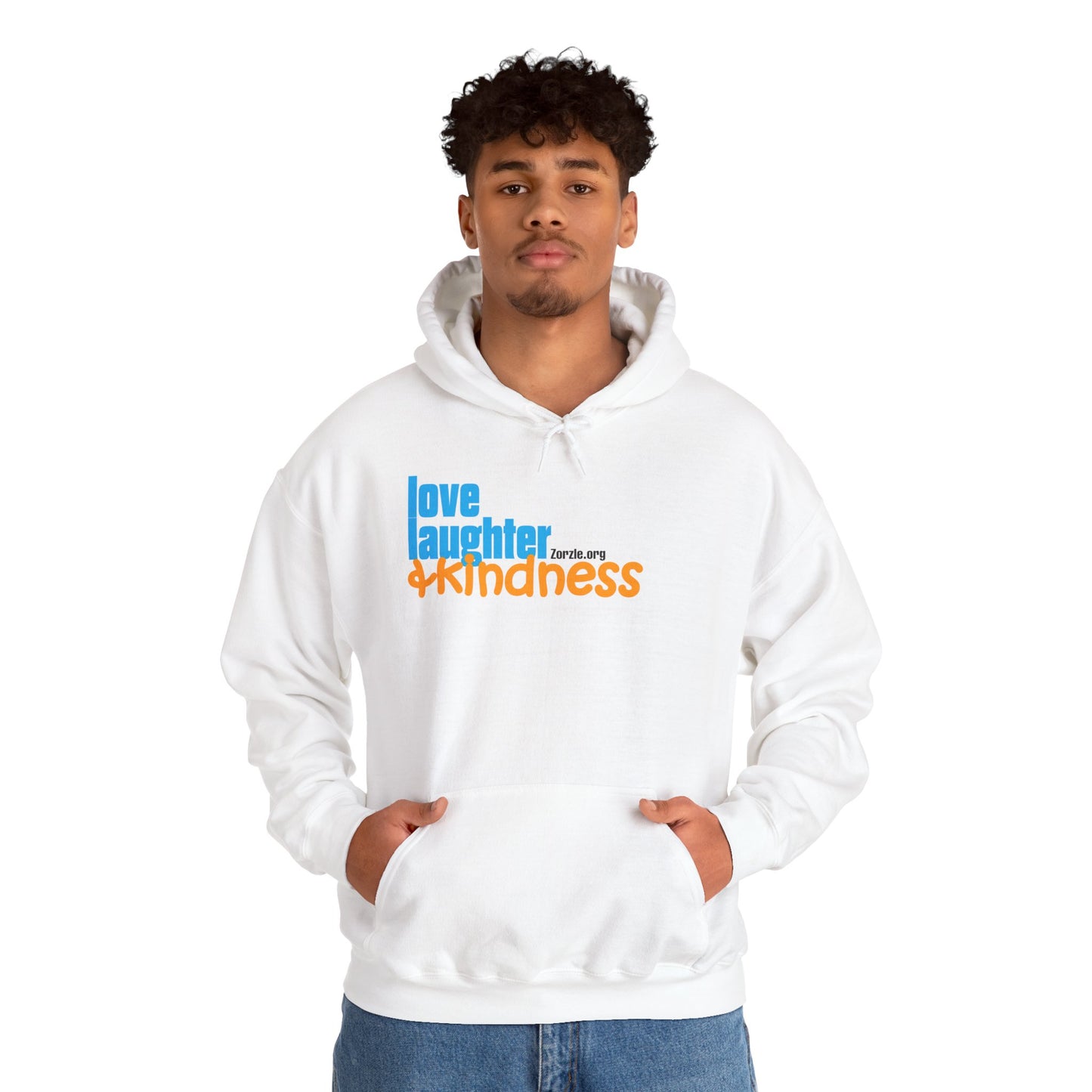 Hoodie – "Love, Laughter & Kindness" Inspirational Pullover