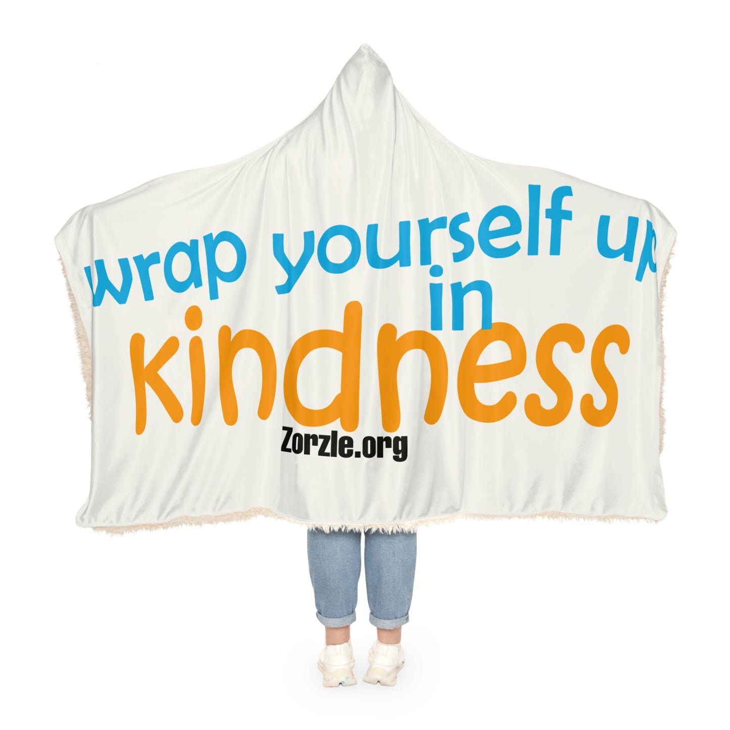 Hooded Blanket — "Wrap Yourself Up in Kindness" Cozy Throw