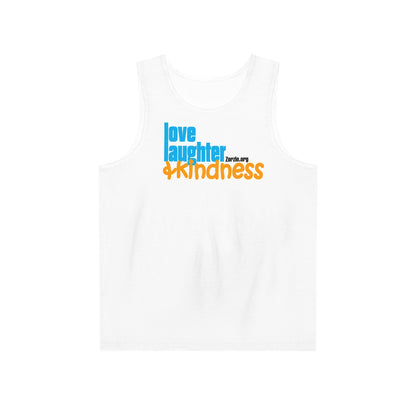 Positive Vibes Men's Tank Top - Love, Laughter & Kindness AOP