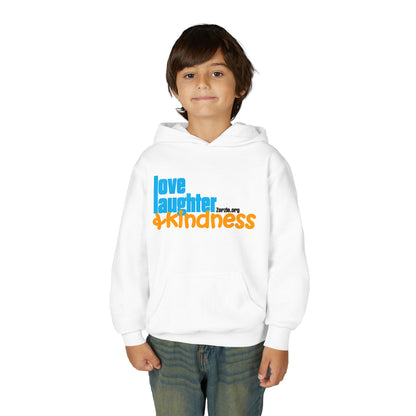 Youth Hoodie — "Love Laughter & Kindness" Inspirational Kids Hoodie
