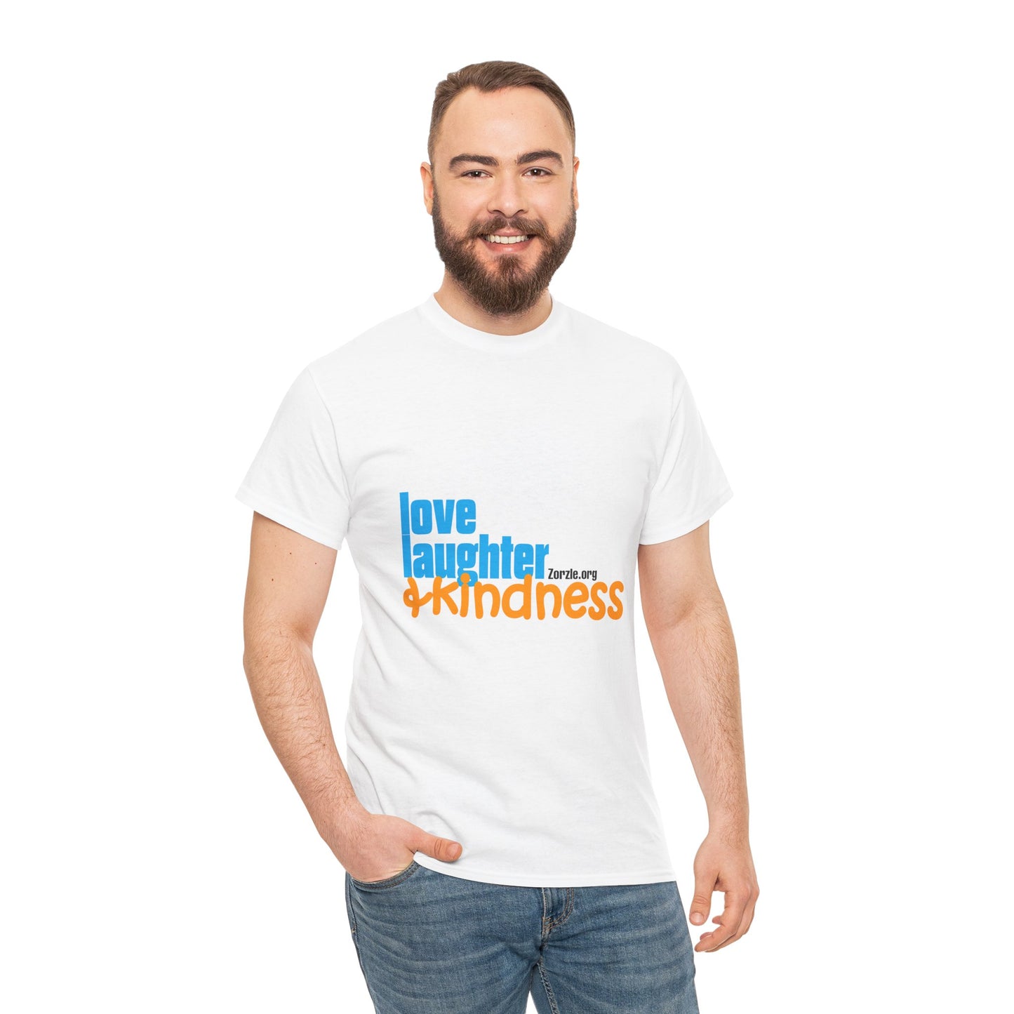 Love Laughter Kindness Unisex Heavy Cotton Tee