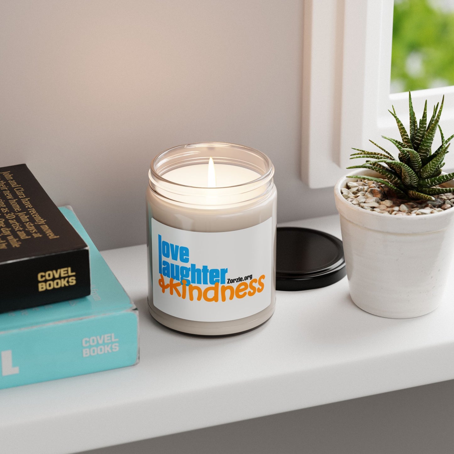 Kindness Soy Candle — 'Love Laughter Kindness' 9oz Scented Jar