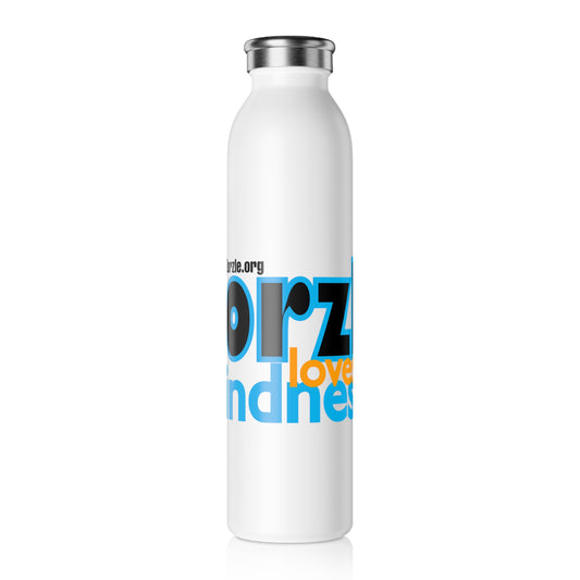 Slim Water Bottle — 'Zorzle' Love & Kindness Logo Stainless Steel Bottle