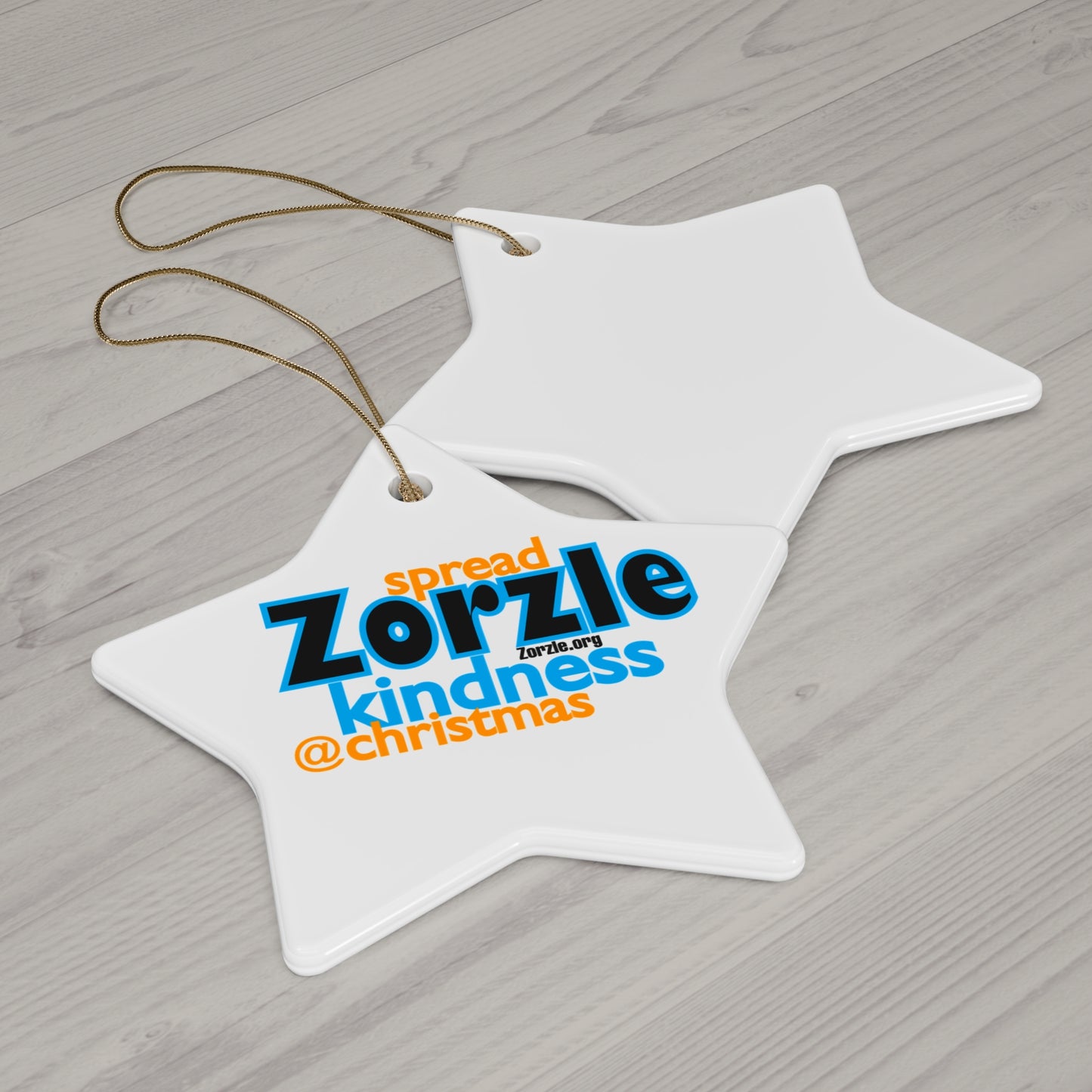 Kindness Spread Ceramic Ornament - Star Shape, Holiday Decor