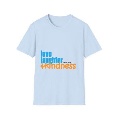 Kindness T-Shirt — "love laughter & kindness" Positive Message Tee