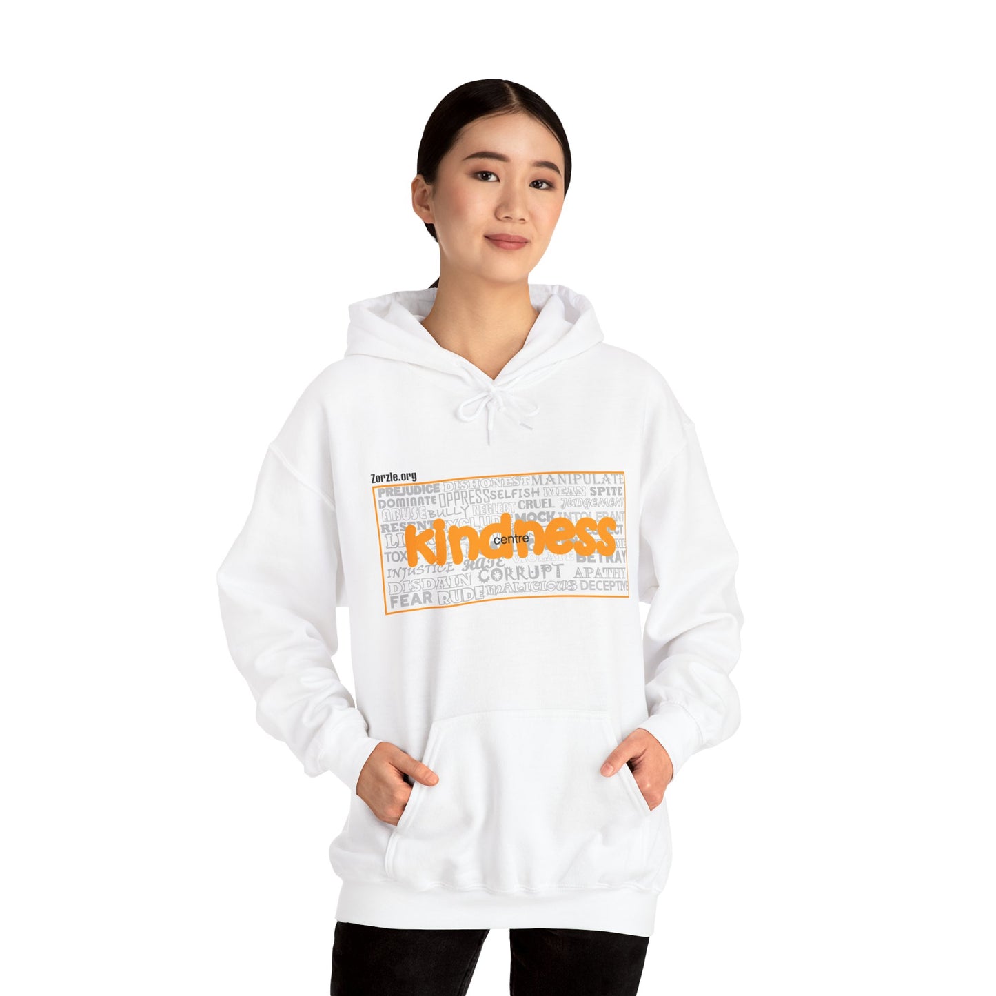 Kindness Word-Cloud Hoodie — Inspirational Positive Message Sweatshirt