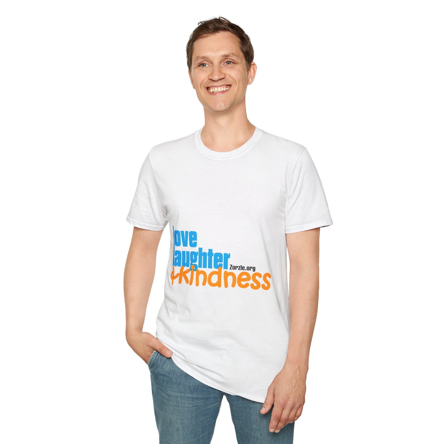 Kindness T-Shirt — "love laughter & kindness" Positive Message Tee
