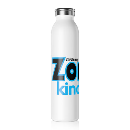 Slim Water Bottle — 'Zorzle' Love & Kindness Logo Stainless Steel Bottle