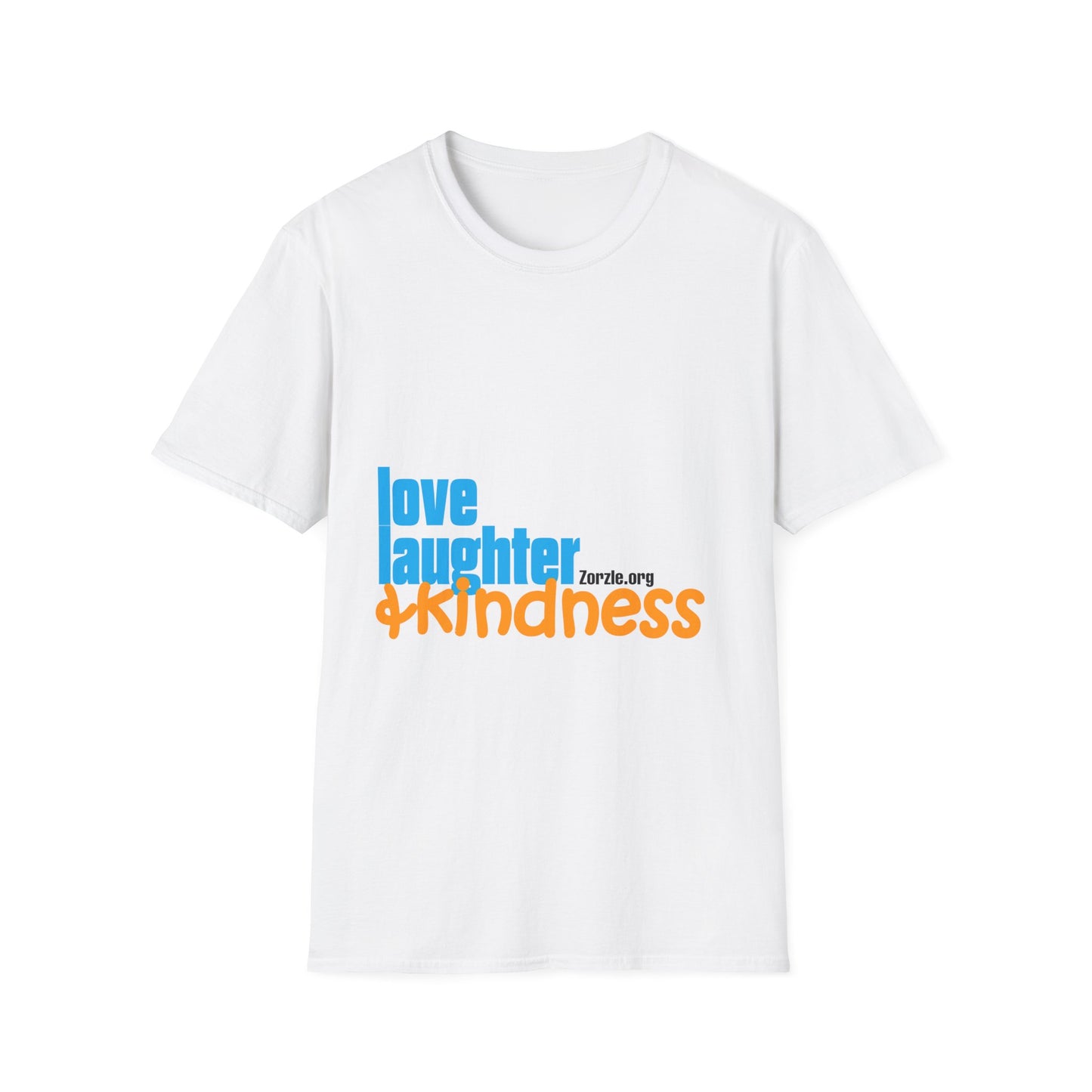 Kindness T-Shirt — "love laughter & kindness" Positive Message Tee