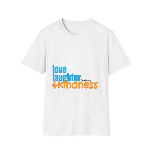 Kindness T-Shirt — "love laughter & kindness" Positive Message Tee