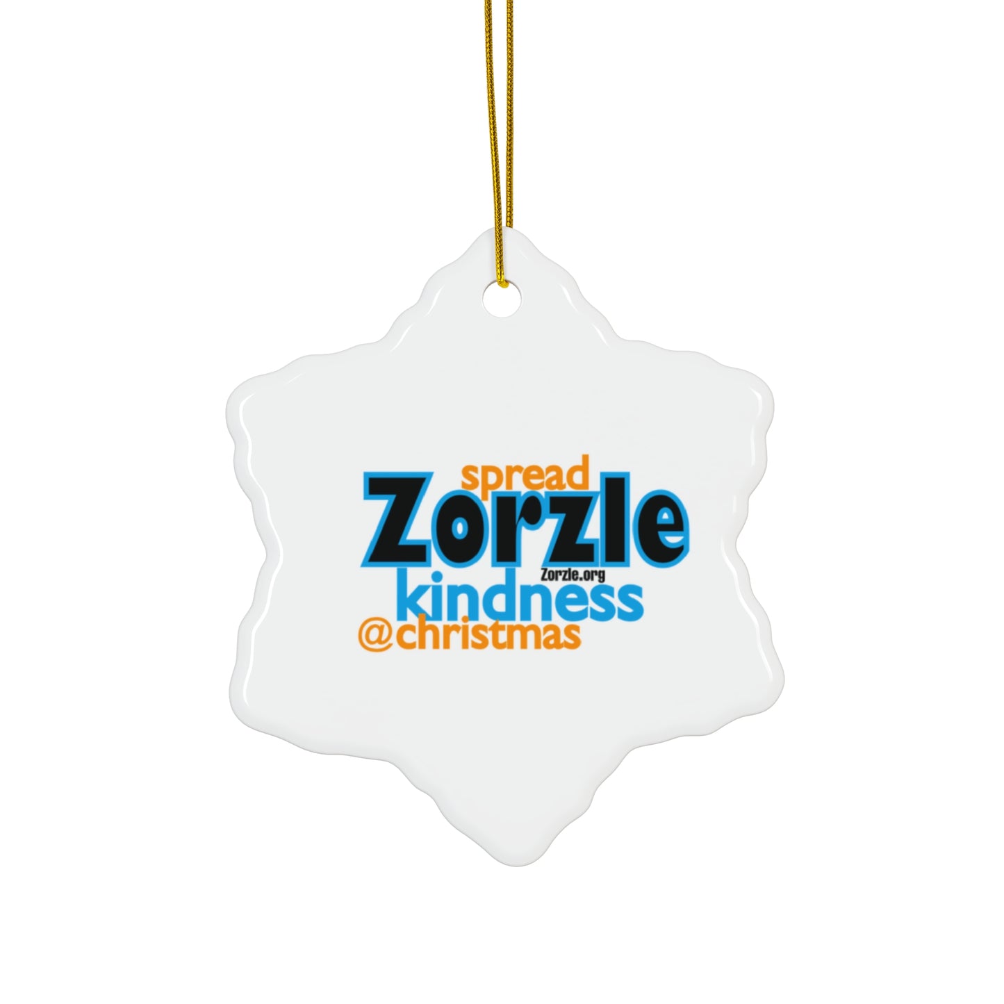Kindness Spread Ceramic Ornament - Star Shape, Holiday Decor