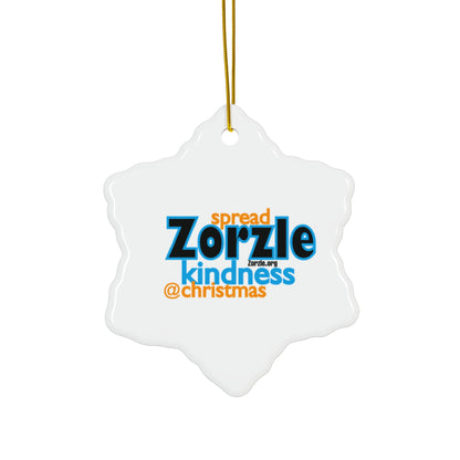Kindness Spread Ceramic Ornament - Star Shape, Holiday Decor